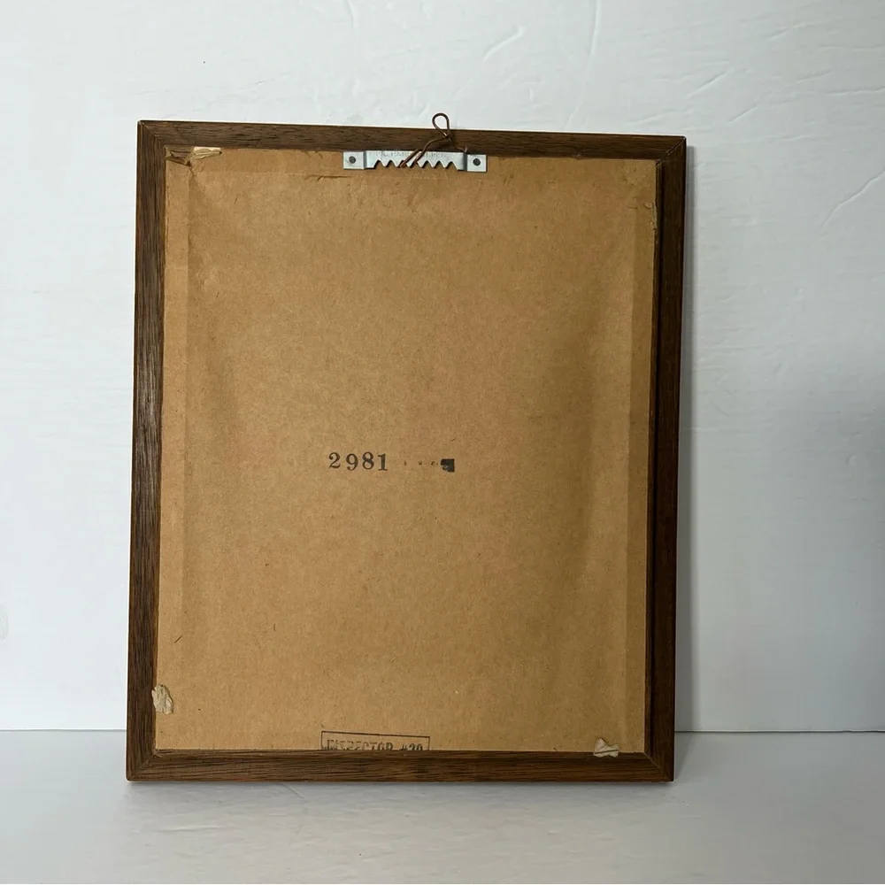 VTG Ingwerson Framed "Gary" Reofect Textrued Oil Reproduction 12" x 10" Nursery - Picture 7 of 10